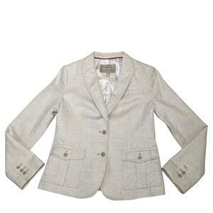 Banana Republic Blazer Cream Ivory Two Button Size 2Petite‎ Business Casual
